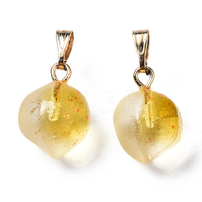 Two Tone Transparent Spray Painted Glass Pendants X-GLAA-N035-015-C04-1
