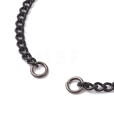 3Pcs 3 Colors Adjustable 304 Stainless Steel Curb Chains Bracelet Making AJEW-JB01213-1