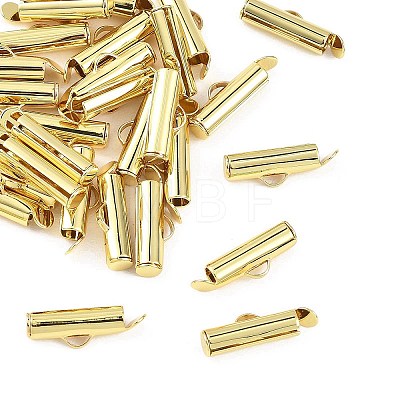 SHEGRACE Brass Slide On End Clasp Tubes XGRQ1R533-357G-1