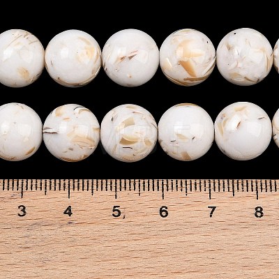 Synthetic Turquoise and Sea Shell Assembled Graduated Beads Strands GG-CBA2AE1-A07-A-1