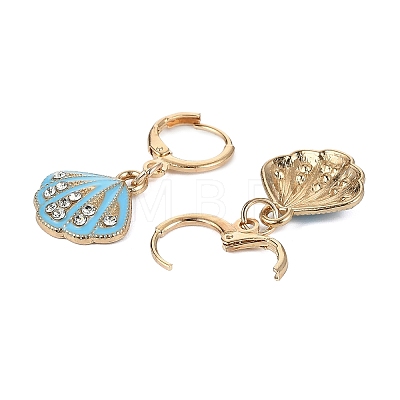 Alloy Ename Leverback Dangle Earrings EJEW-B159-01G-1