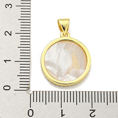 Brass Micro Pave Clear Cubic Zirconia Pendants KK-K354-04G-05-1
