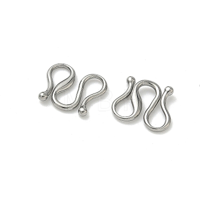304 Stainless Steel Hook Clasps STAS-Z179-04P-1