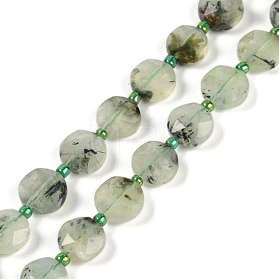 Natural Prehnite Beads Strands G-C116-A19-01-1