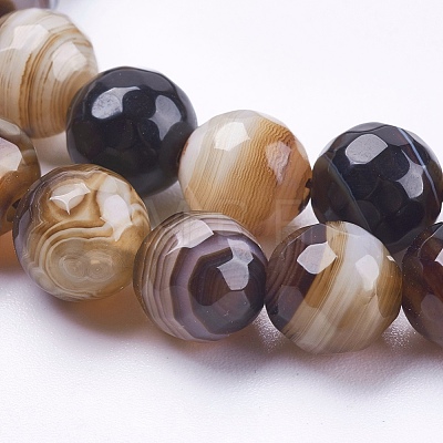 Natural Striped Agate/Banded Agate Beads Strands G-P364-04-8mm-1