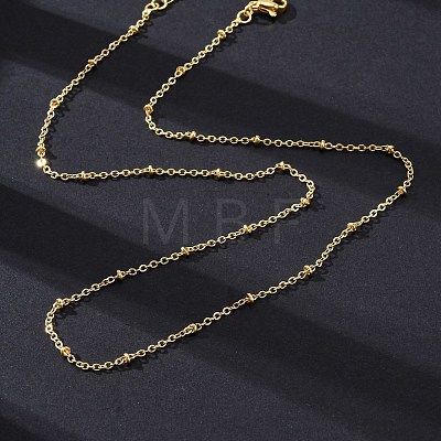 Brass Satellite Chains Necklaces for Women NJEW-D302-61G-1