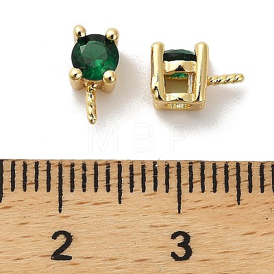 Brass Micro Pave Cubic Zirconia Peg Bails KK-S397-02B-1