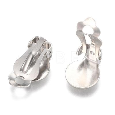 304 Stainless Steel Clip-on Earring Findings X-STAS-E482-16P-1
