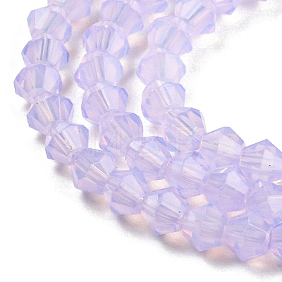 Baking Painted Transparent Glass Beads Strands DGLA-F029-J4mm-07-1