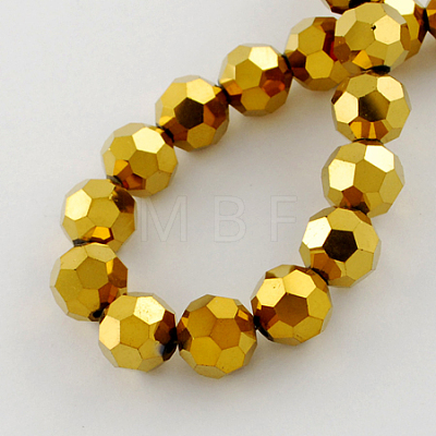 Electroplate Glass Bead Strands EGLA-R042-8mm-03-1