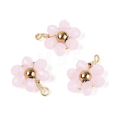 Glass with 304 Stainless Steel Pendants GLAA-T028-13B-1