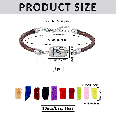 1Pc 304 Stainless Steel Perfume Diffuser Column Link Bracelets BJEW-FG0001-08C-1