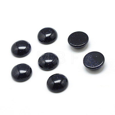 Synthetic Blue Goldstone Cabochons X-G-T020-6mm-27-1
