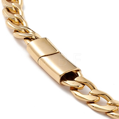 Ion Plating(IP) 304 Stainless Steel Curb Chains Necklace for Women NJEW-E155-01G-1