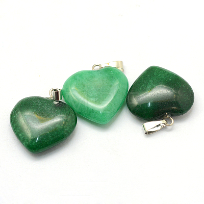 Heart Natural Malaysia Jade Pendants X-G-Q438-19-1