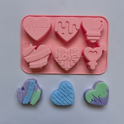 DIY Silicone Heart Soap Molds PW-WG98973-01-1