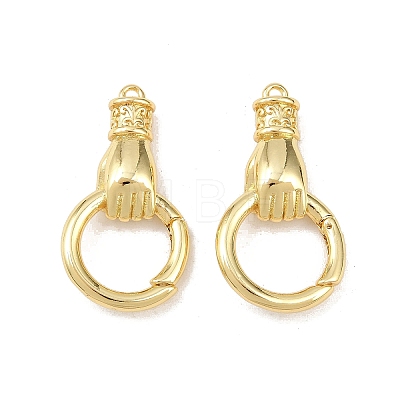 Hand Brass Spring Gate Rings KK-Z132-06G-1