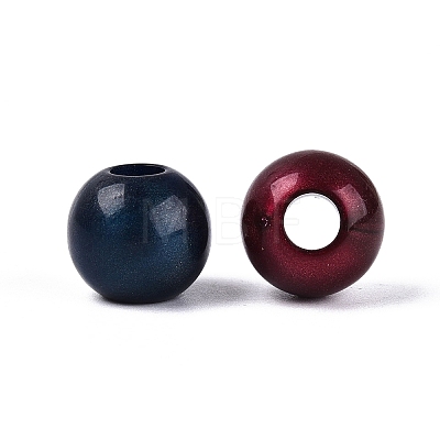 Acrylic European Large Hole Beads OACR-Q200-08-1