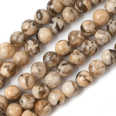Natural Feldspar Beads Strands G-S259-26-6mm-1