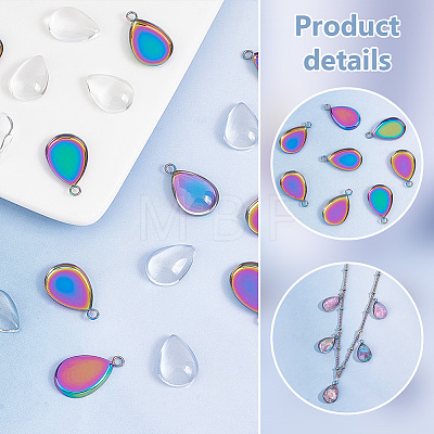   DIY Blank Teardrop Pendant Making Kits DIY-PH0021-48-1