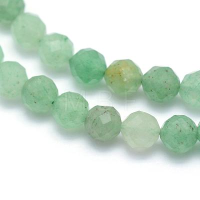 Natural Green Aventurine Beads Strands G-E411-37-4mm-1