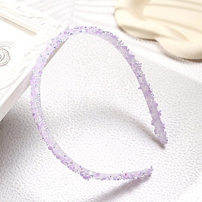 Glass Rhinestone HairBands for Women & Girl PW-WG54323-09-1