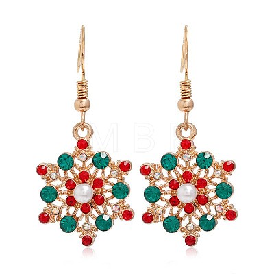 Christmas Theme Alloy Plastic Dangle Earrings FS-WG6FBD6-24-1