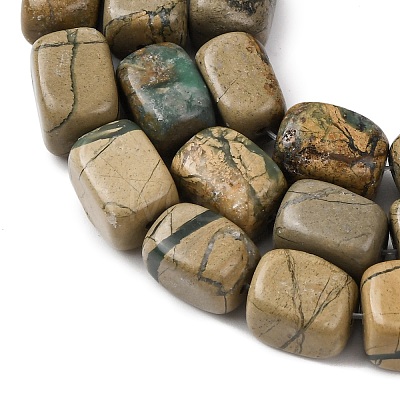 Natural Green Dragon Veins Beads Strands G-D098-D01-1