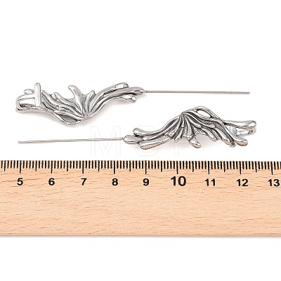 Butterfly 316 Stainless Steel Ear Wrap Crawler Hook Earrings AJEW-C044-21AS-1
