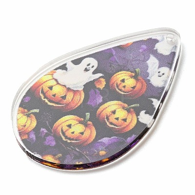 Halloween Theme Opaque Acrylic Pendants SACR-Z004-03H-1