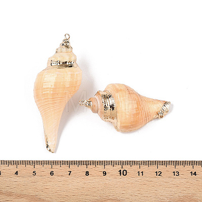 Natural Conch Shell Big Pendants SSHEL-N038-24A-1