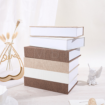6Pcs 3 Colors Paper with Linen Packing Boxes CON-HY0001-09-1