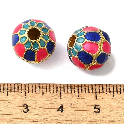 Rack Plating Brass Enamel Beads KK-P276-23A-G-1