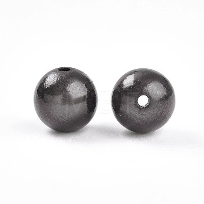 Spray Painted Acrylic Beads MACR-Q154-10mm-N05-1