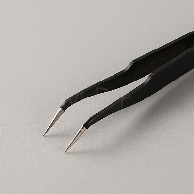 201 Stainless Steel Curved Pointed Tweezers TOOL-WH0052-04-1