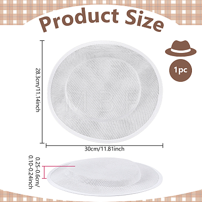 Cotton Imitation Flat Round Fascinator Hat Base for Millinery FIND-WH0173-460A-1