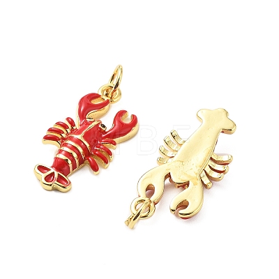Brass Enamel Pendants X-KK-L237-027G-02-1
