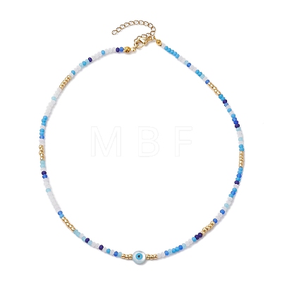 Glass Beaded Necklaces NJEW-JN04896-02-1