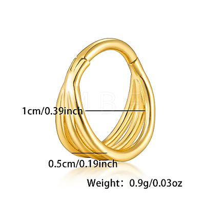 925 Sterling Silver Triple Rings Hoop Earrings for Women IG8200-1-1