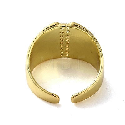Brass with Cubic Zirconia Rings RJEW-B057-18G-1