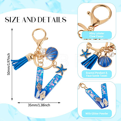 Star Resin & Shell Keychains KEYC-TAC00087-01V-1