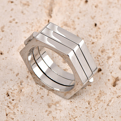304 Stainless Steel Folding Finger Rings for Men WG34ADE-06-1