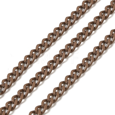 Spray Painted 304 Stainless Steel Curb Chains STAS-B067-05A-03-1