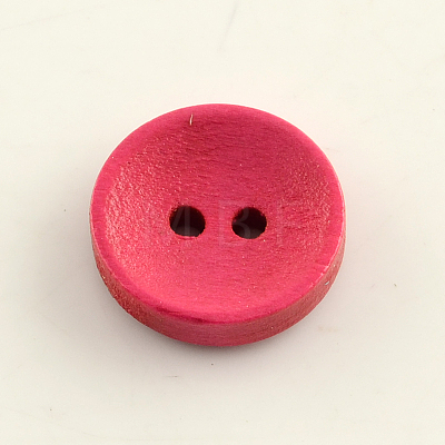 2-Hole Dyed Wooden Buttons X-BUTT-R031-036-1