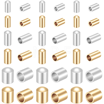 120Pcs 6 Styles Brass Cord Ends KK-CN0003-45-1