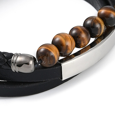 Microfiber Leather Cord Bracelets BJEW-P328-14A-1
