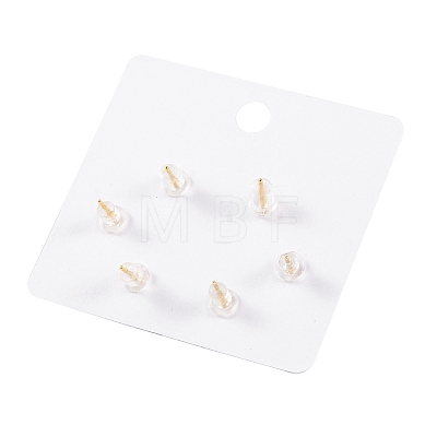 6 Pcs Brass Mirco Pave Clear Cubic Zirconia Ear Studs EJEW-S218-01G-06-1