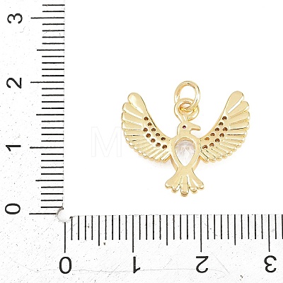 Brass Micro Pave Cubic Zirconia Pendants KK-D258-14G-1
