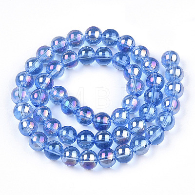 Electroplate Transparent Glass Beads Strands LS-GLAA-T032-T6mm-AB04-1