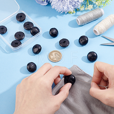 12Pcs Cowhide Shank Buttons BUTT-ME0001-41A-1